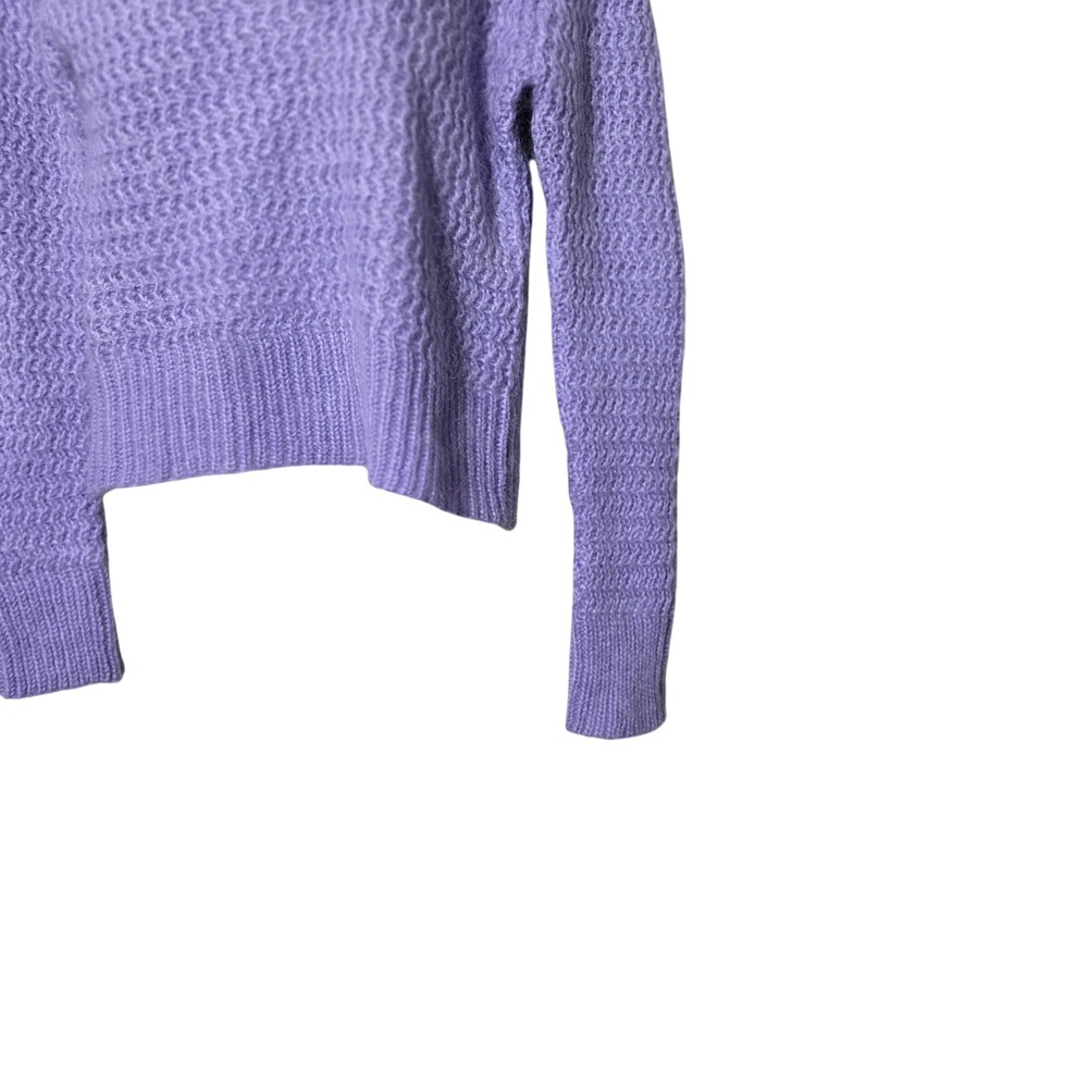 Happy Sheep Lavender Mohair Extra Fine Merino Wool V-Neck Sweater Italy Large‎ - Picture 8 of 10